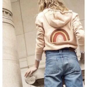 Miles by Madewell Rainbow Embroidered Full Zip Hoodie Large